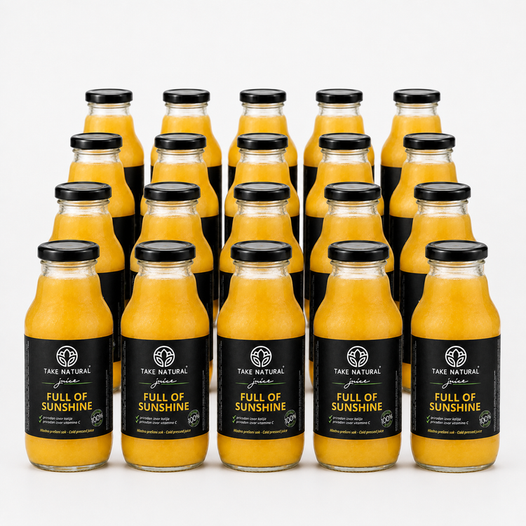 TAKE NATURAL – FULL OF SUNSHINE hladno prešani sok – paket 20 × 330 ml