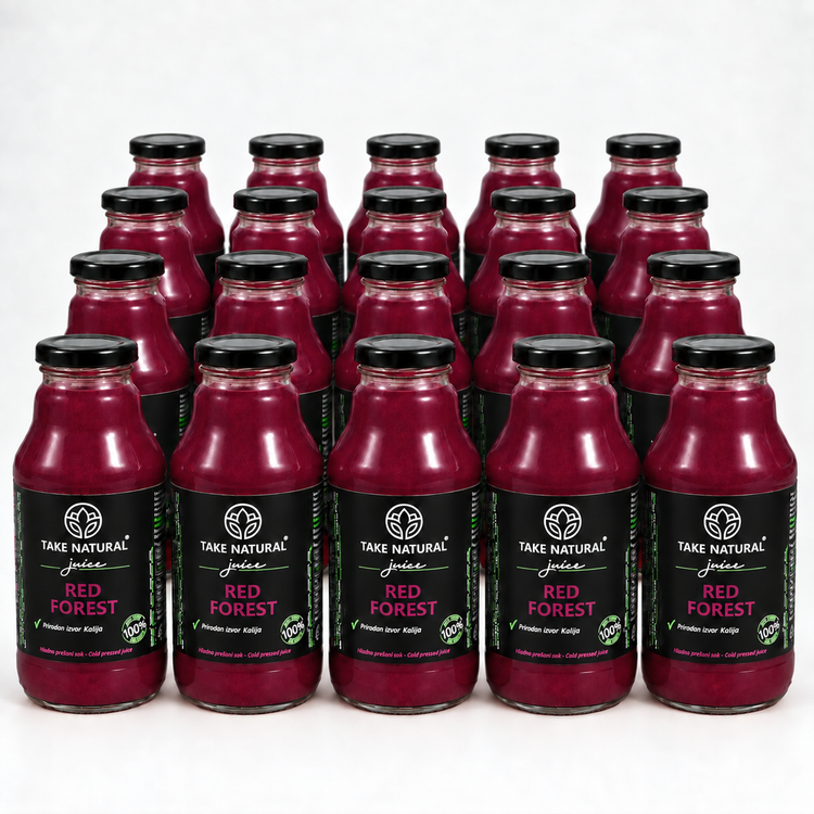 TAKE NATURAL – RED FOREST hladno prešani sok – paket 20 × 330 ml