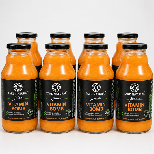 TAKE NATURAL – VITAMIN BOMB cold-pressed juice – 8 × 330 ml pack