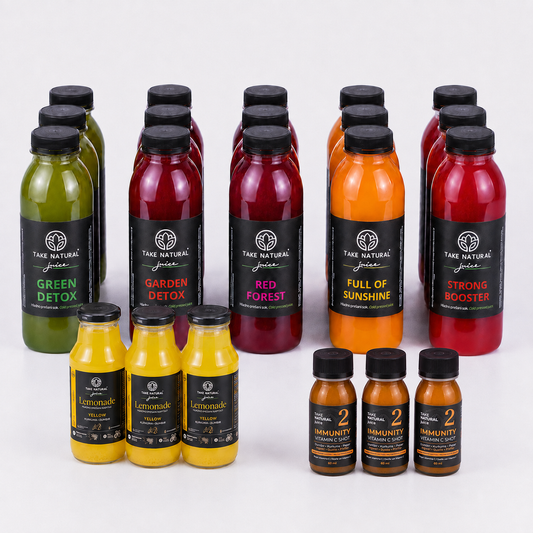 Trodnevni PREMIUM DETOX program – 15 × 500 ml + 3 × 330 ml + 3 × 100 ml