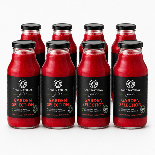 TAKE NATURAL – GARDEN SELECTION cold-pressed juice – 8 × 330 ml pack