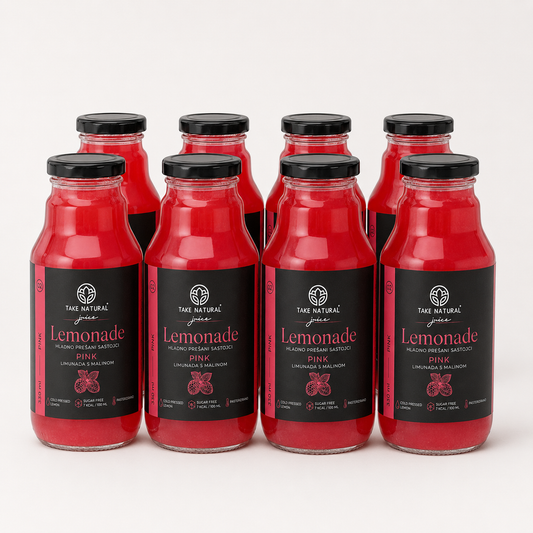 PINK limunada s malinom – paket 8 × 330 ml