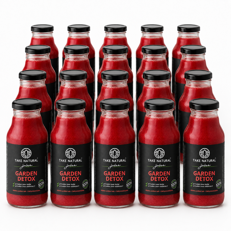 TAKE NATURAL – GARDEN DETOX hladno prešani sok – paket 20 × 330 ml