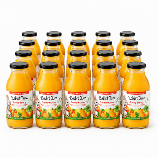 RABBIT JUICE – SUNNY BUNNY hladno prešani sok za djecu – paket 20 × 250 ml