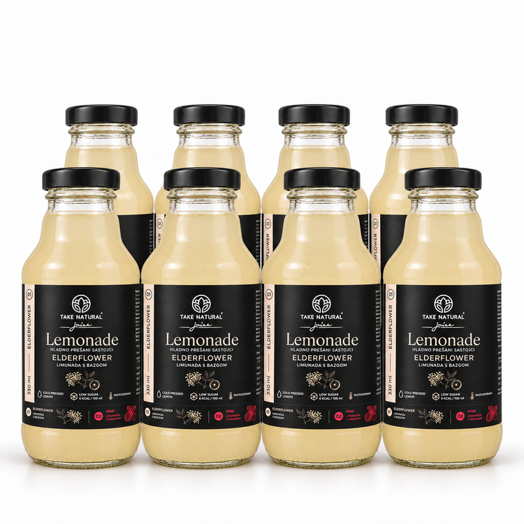 TAKE NATURAL – ELDERFLOWER limunada – paket 8 × 330 ml