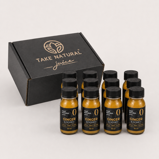 GINGER & HONEY wellness shot – paket 12 × 60 ml