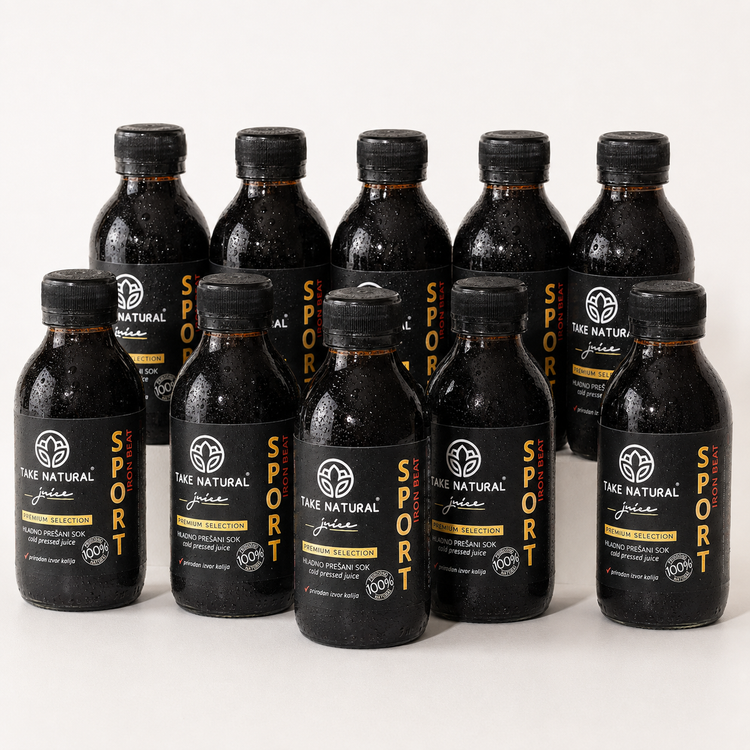 SPORT BEAT hladno prešani sok – paket 10 × 200 ml